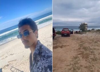 Bombeiros entram no segundo dia de buscas por jovem no mar de Arraial do Cabo; mergulhadores atuam no local