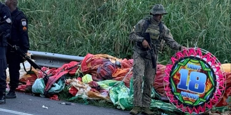 Balão de cerca de 40 metros é encontrado em parque estadual de Mangaratiba